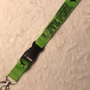 Green Love Pink Lanyard, NWOT